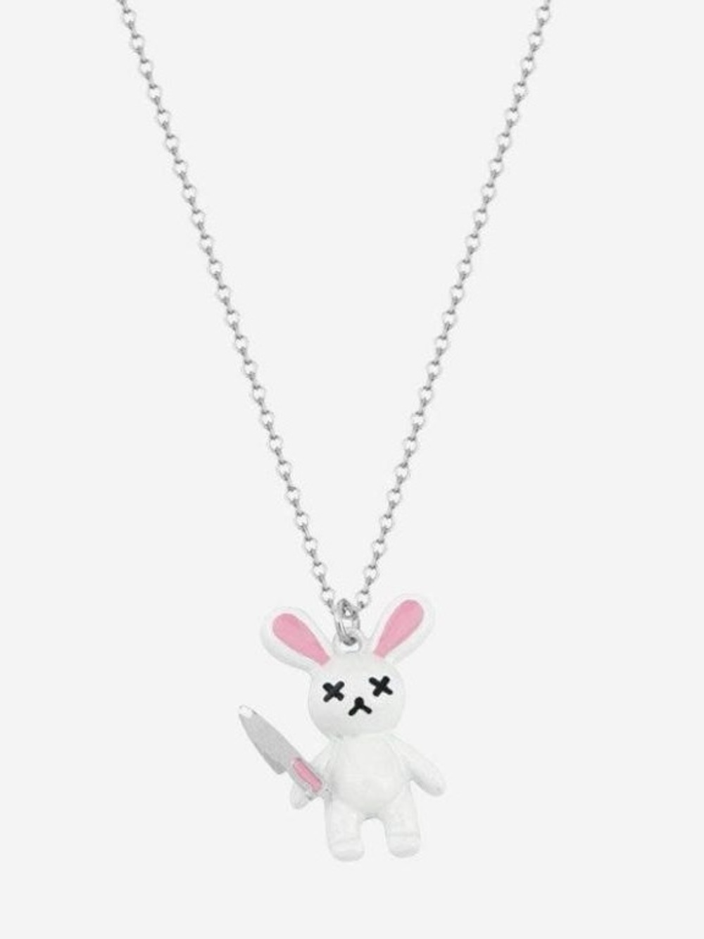 goth bunny necklace